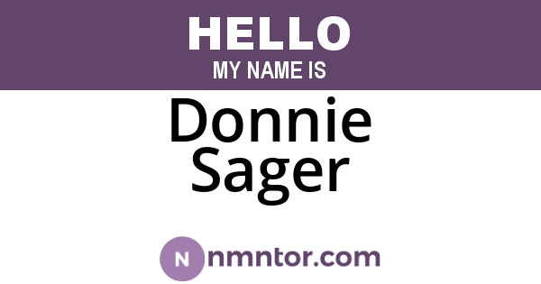 Donnie Sager
