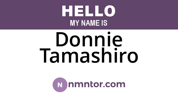 Donnie Tamashiro