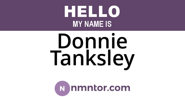 Donnie Tanksley