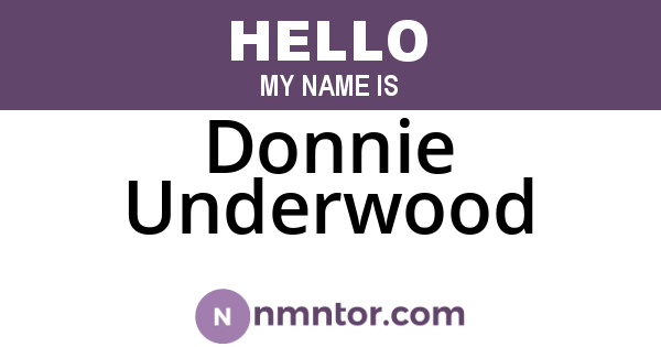 Donnie Underwood