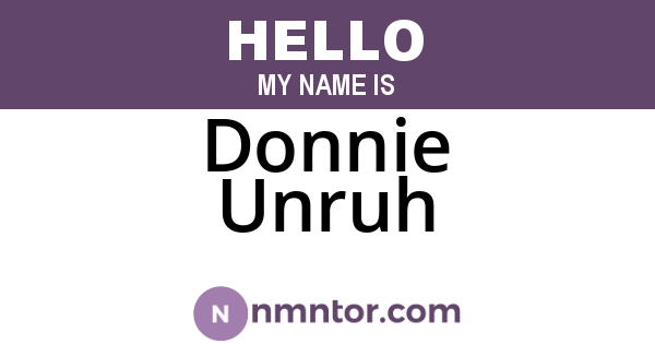 Donnie Unruh