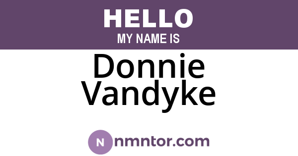 Donnie Vandyke
