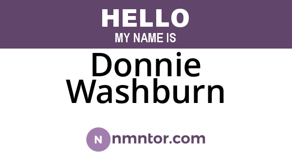 Donnie Washburn
