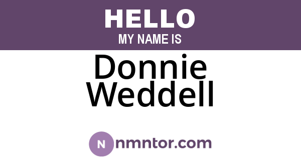 Donnie Weddell