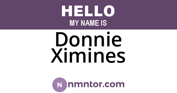 Donnie Ximines