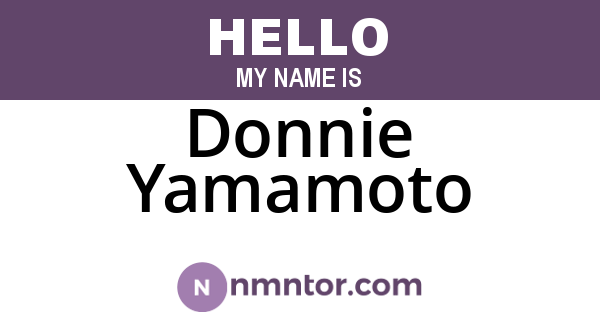 Donnie Yamamoto