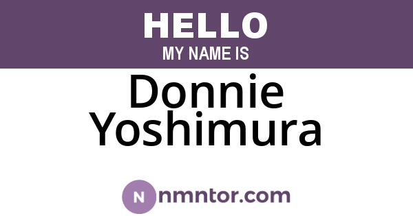 Donnie Yoshimura