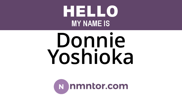 Donnie Yoshioka