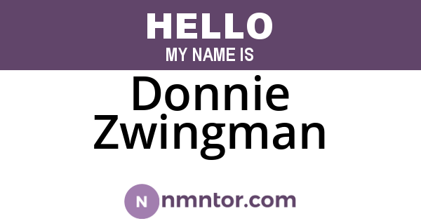 Donnie Zwingman