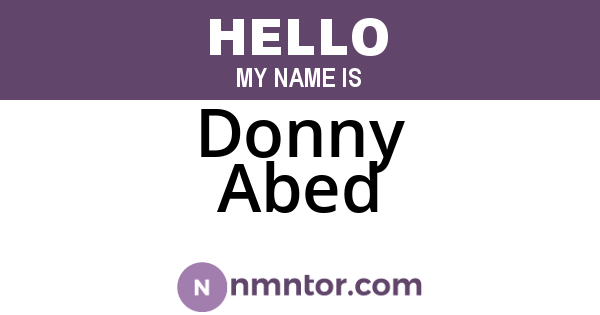 Donny Abed