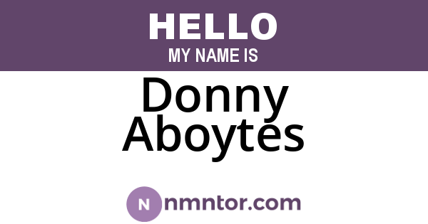Donny Aboytes