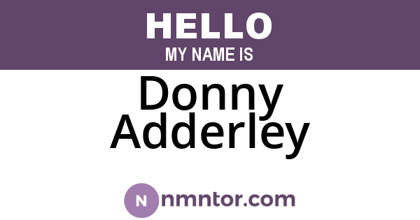 Donny Adderley