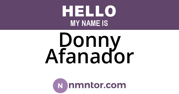 Donny Afanador