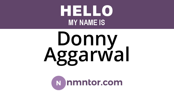 Donny Aggarwal