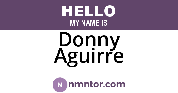 Donny Aguirre