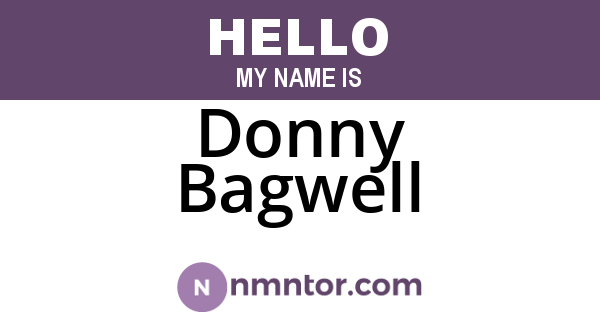 Donny Bagwell