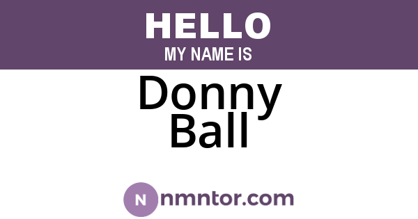 Donny Ball
