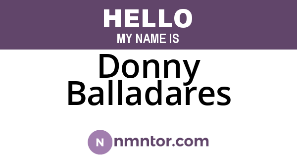 Donny Balladares