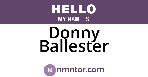 Donny Ballester