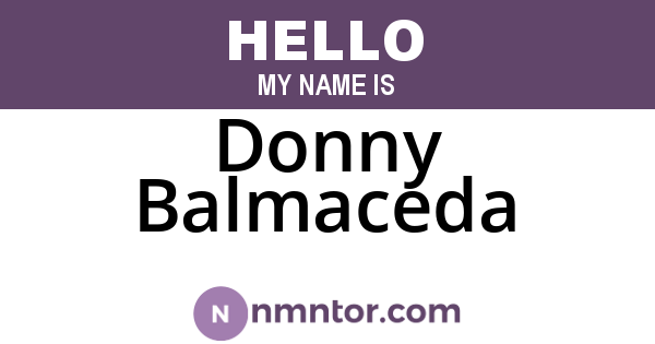 Donny Balmaceda
