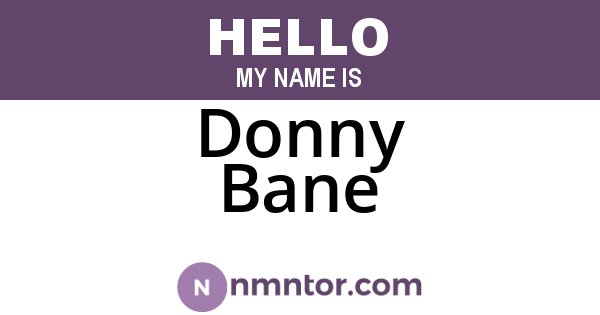 Donny Bane