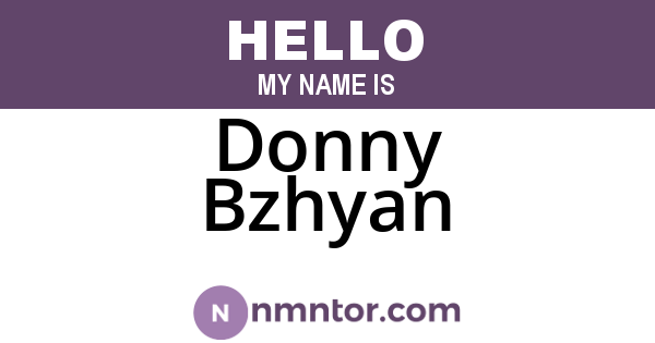 Donny Bzhyan