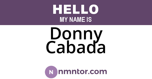 Donny Cabada