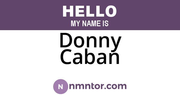 Donny Caban