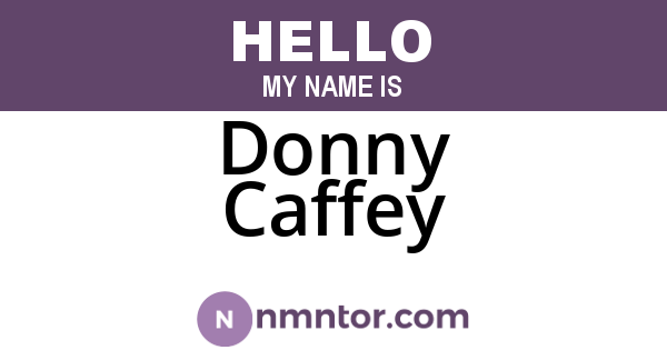 Donny Caffey