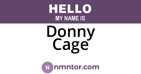Donny Cage