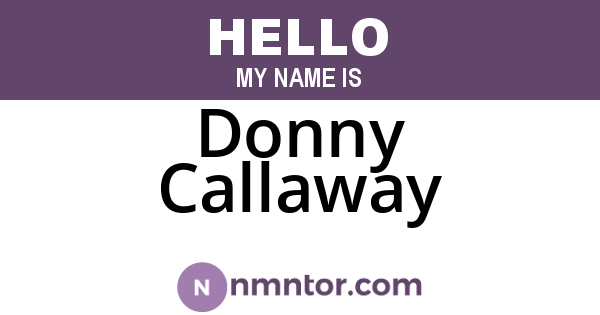 Donny Callaway