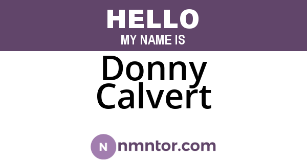 Donny Calvert