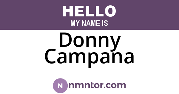 Donny Campana
