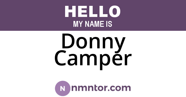 Donny Camper