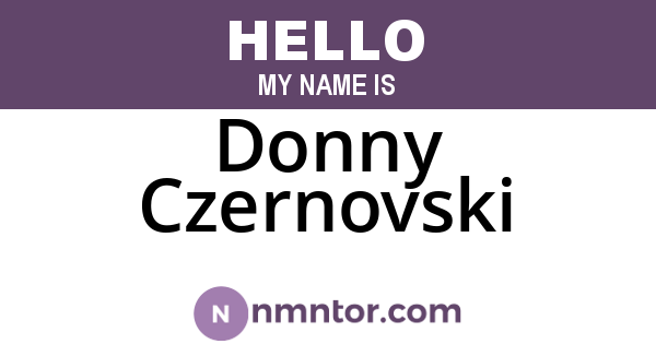 Donny Czernovski