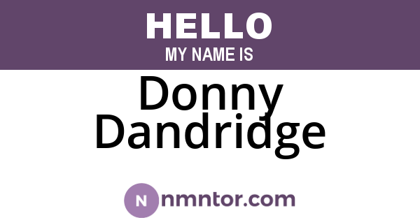 Donny Dandridge