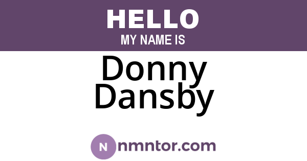 Donny Dansby