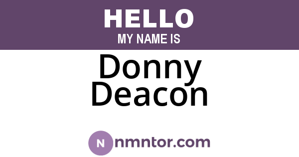 Donny Deacon
