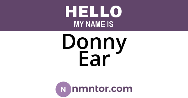 Donny Ear