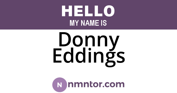 Donny Eddings