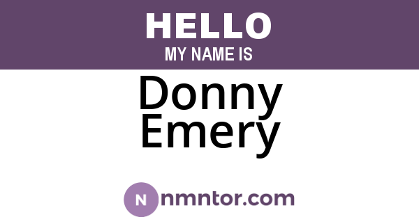 Donny Emery