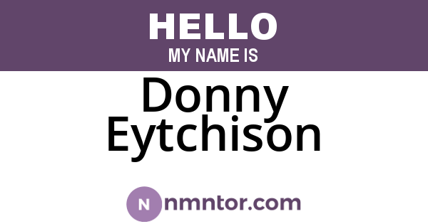 Donny Eytchison