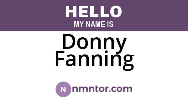 Donny Fanning
