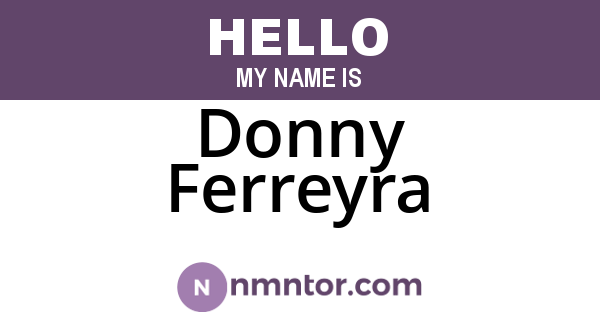 Donny Ferreyra
