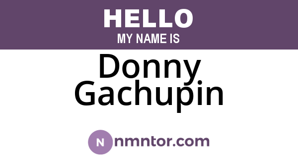 Donny Gachupin