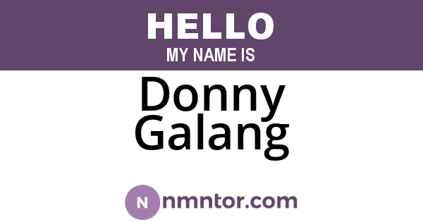 Donny Galang
