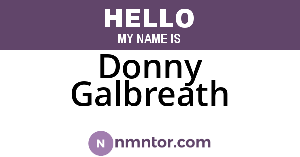 Donny Galbreath