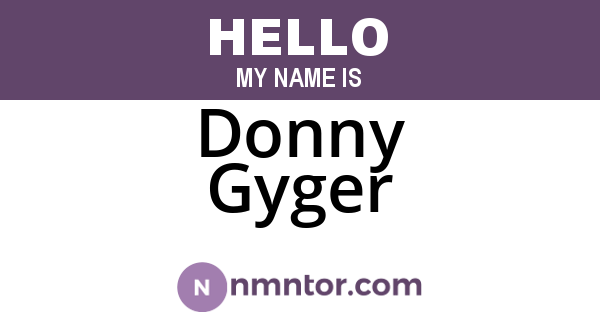 Donny Gyger