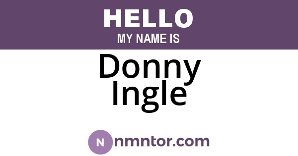 Donny Ingle