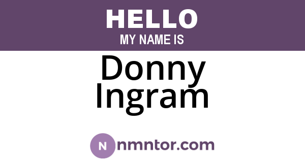 Donny Ingram